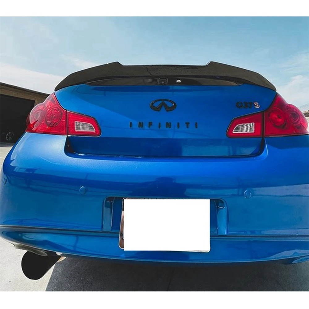 For Infiniti G series G25 G35 G37 4Door Sedan PSM Style Carbon fiber Rear Spoiler Trunk wing 2007-2014 FRP Forged carbon