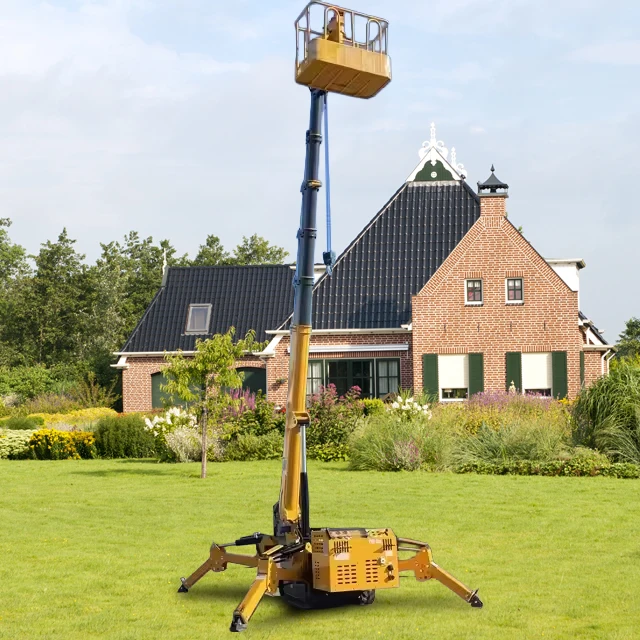 1.2 Ton Spider Crane Lithium Electric Diesel Mini Crawler Lifting Cranes Wireless Remote Control For Small Space Backyard