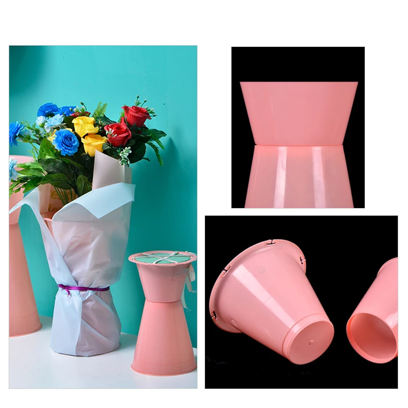 Vases Sword Bucket Bouquet Bottom Holder For Wedding Decorations DIY Wedding Flower Floral Rack Bridal Accessories