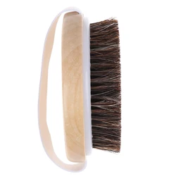 1PCS Wood Natural Horse Hair Bath Body Brush Massage Brush Cellulite Shower Exfoliation Dry Skin Brushing Body