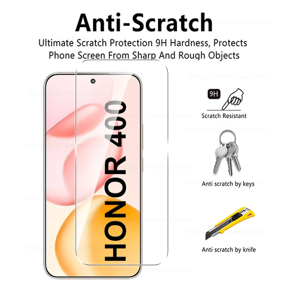 ل Honor 400 5G 6in1 عدسة الزجاج المقسى واقي للشاشة على Honer Honar Honor 400 Honor400 6.55 بوصة زجاج واقي #3