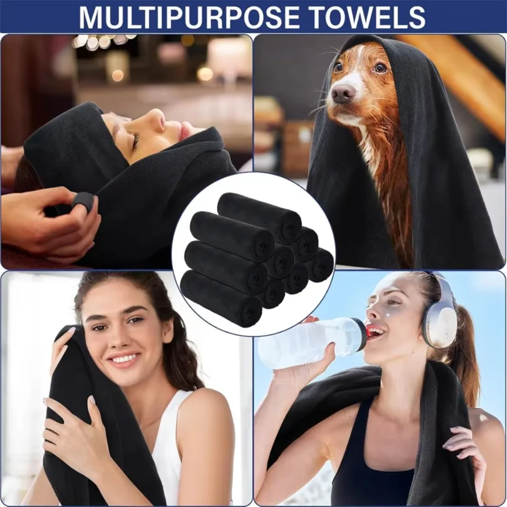 Daily Necessities Black Bath Towel Thick Soft Household Towel Cotton Highly Absorbent Adult Towel Hotel
