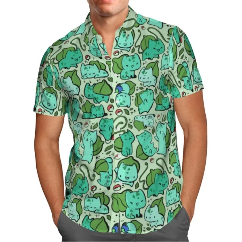 Summer Beach 3d Men\'s Hawaiian cartoon children\'s shirt