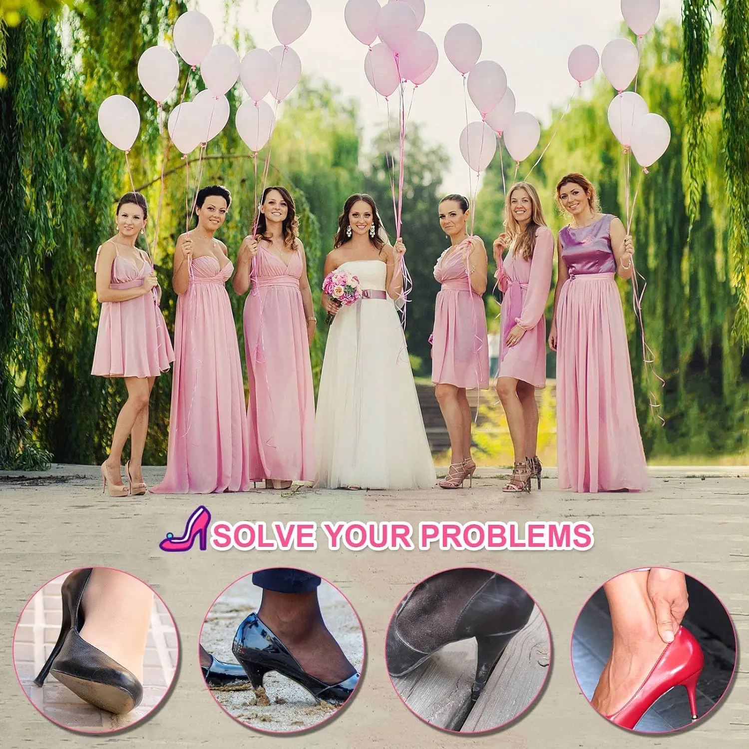 10/30/50 Pairs Heel Protectors for Shoes Heel Stoppers Walking on Grass Clear Heel Cover Cups Perfect for Wedding Outdoor Events