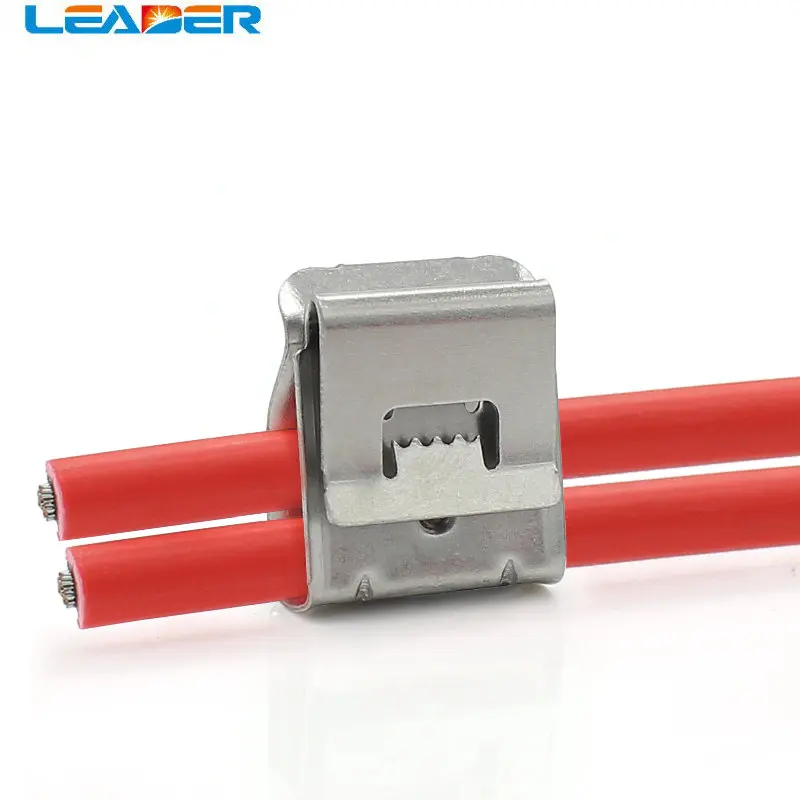 

LEADER SOLAR 1000 Pec Stainless Steel Solar Cable Clips Cable Clamp for 4mm2 6mm2 Cables 12awg 10WAG PV Solar Cable Wire