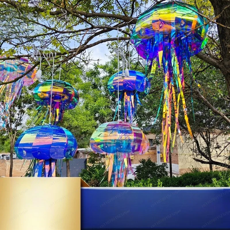 Jellyfish Hanging Decoration – Creative Ocean Theme DIY Ornament for Shop Window, Mall Display & Restaurant Decor