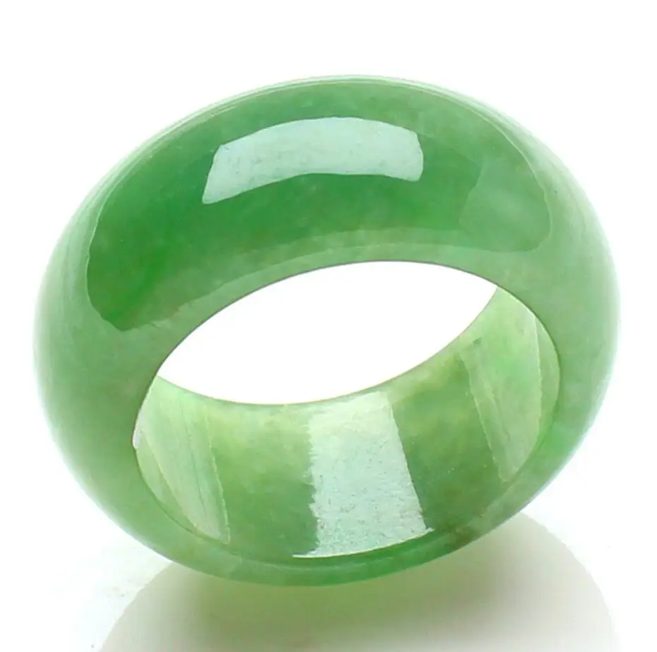 100% Natural Jadeite Width Man Thumb Ring Men Size 9 New Aquaculture Freshwater Ear stud VALENTINE'S DAY