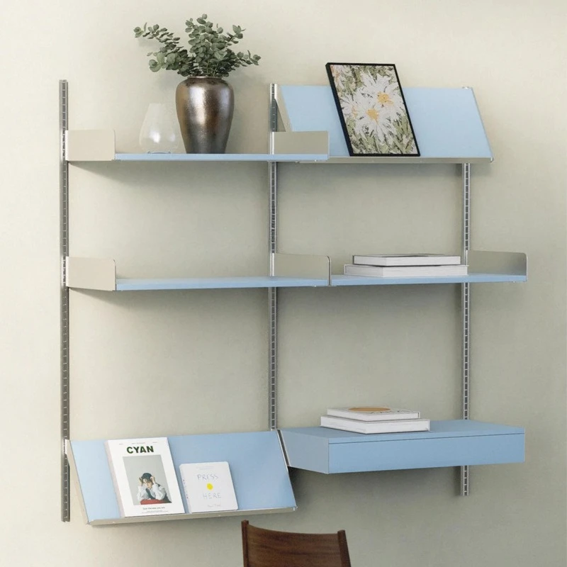 

Creative Wall Track Bookshelf Multi-layer Home Display Shelf Fresh Blue Wall Decorative Shelf