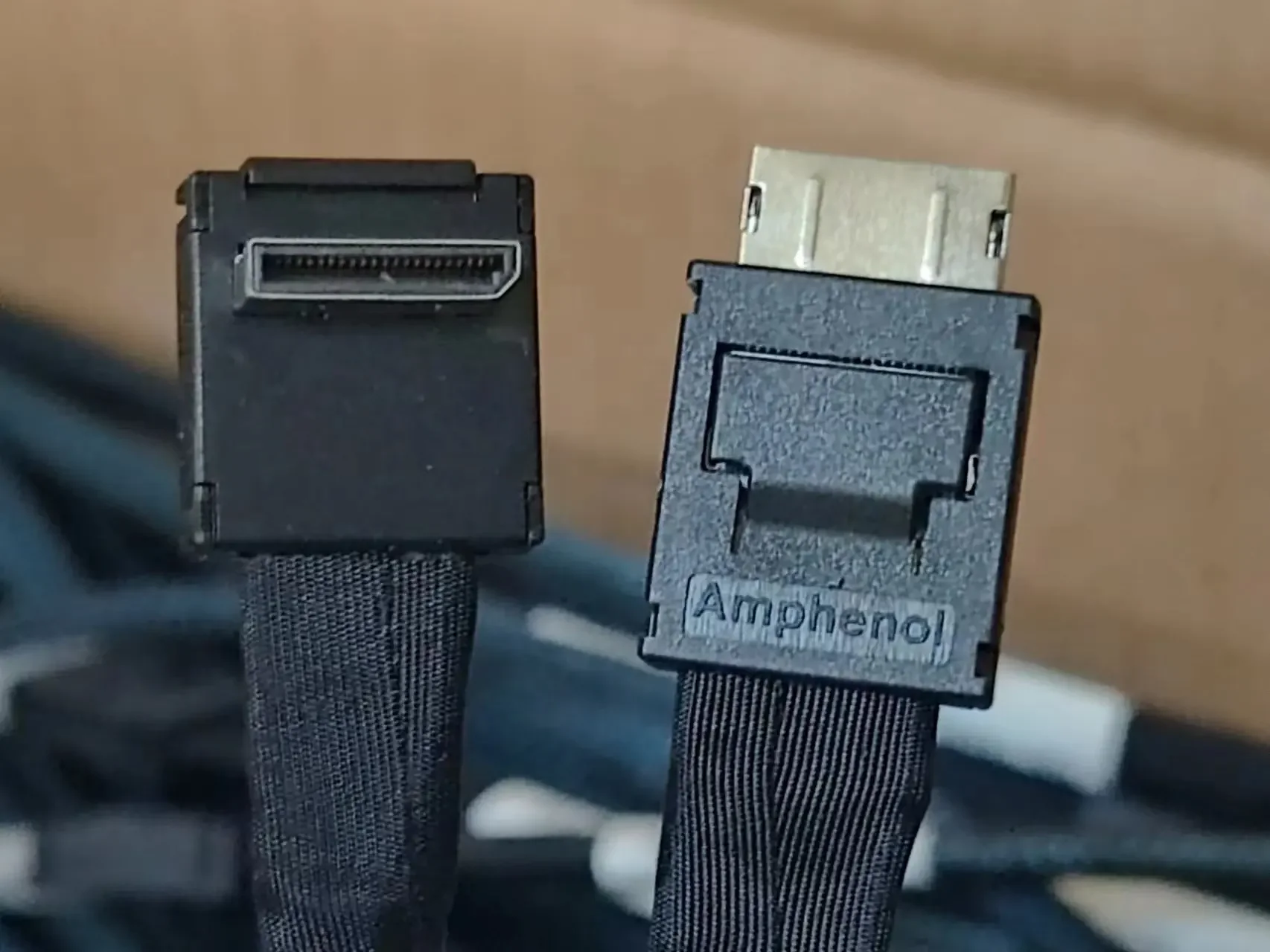 الأصلي الكوع Oculink 4I 4x SFF-8611، Gen3 4-connection كابل بيانات PCIe 4.0 NVMe واحد الكوع واحد مستقيم مزدوج مستقيم الرؤوس
