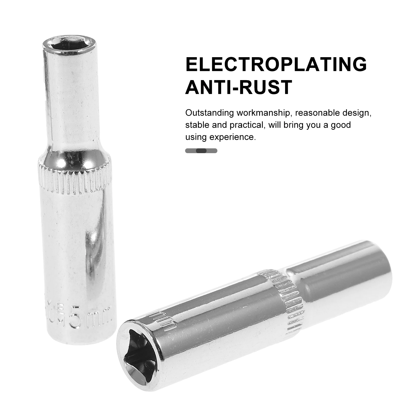 

1Set 4-14mm Hexagonal Socket Set Steel Material Durable Electroplating Anti-Rust Long Service Life for Ratchet Wrench Repair