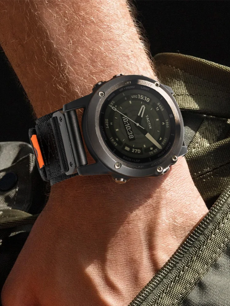 22 26 مللي متر حلقة حزام ل Garmin Fenxi 8 47/51 مللي متر Fenix E 47 مللي متر إندورو 3 سريعة صالح النايلون جديلة معصمه ل Garmin Fenix 7X 6X 5X