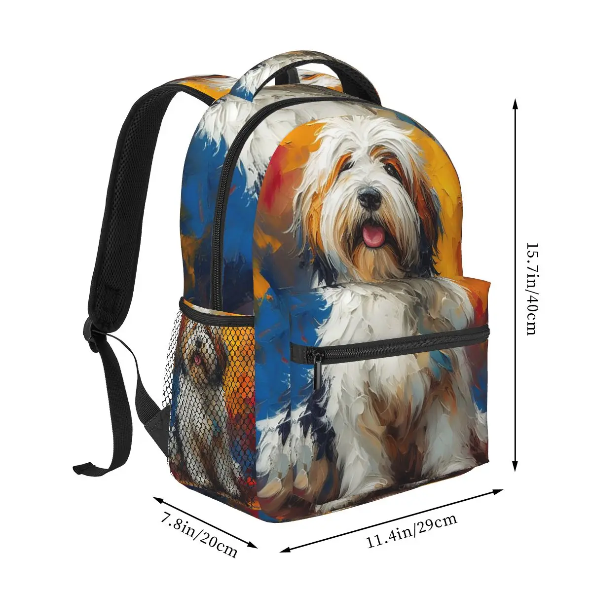 A Old English Sheepdog Radiance Backpacks Boys Girls Bookbag Children School Bags Travel Rucksack Shoulder Bag Large Capacity