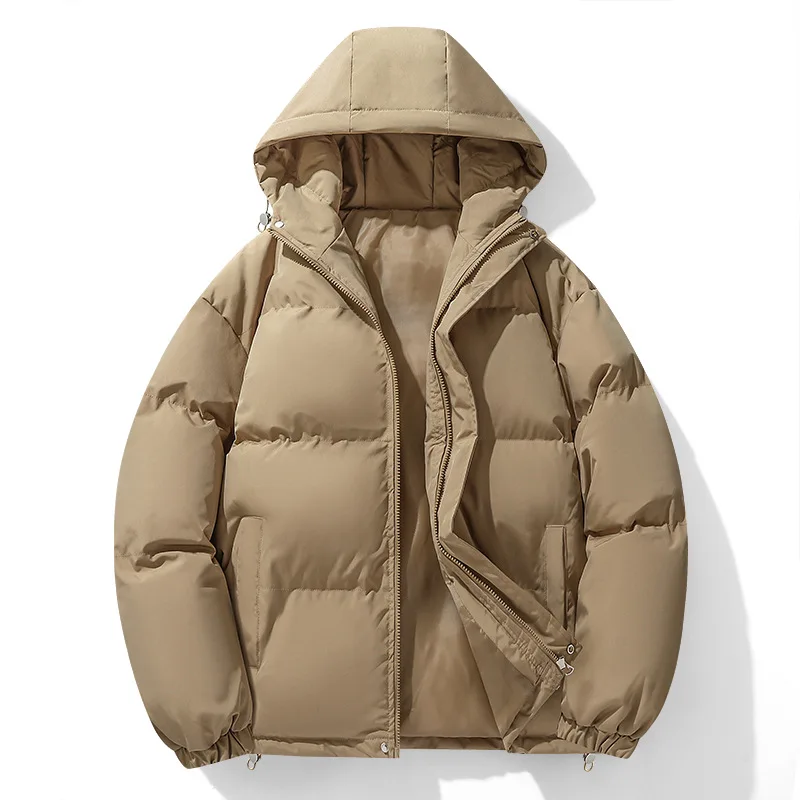 Men's Loose Cotton Jacket, New Hong Kong Style, Large-sized Loose Cotton Coat, Youth Model, Hooded Coat