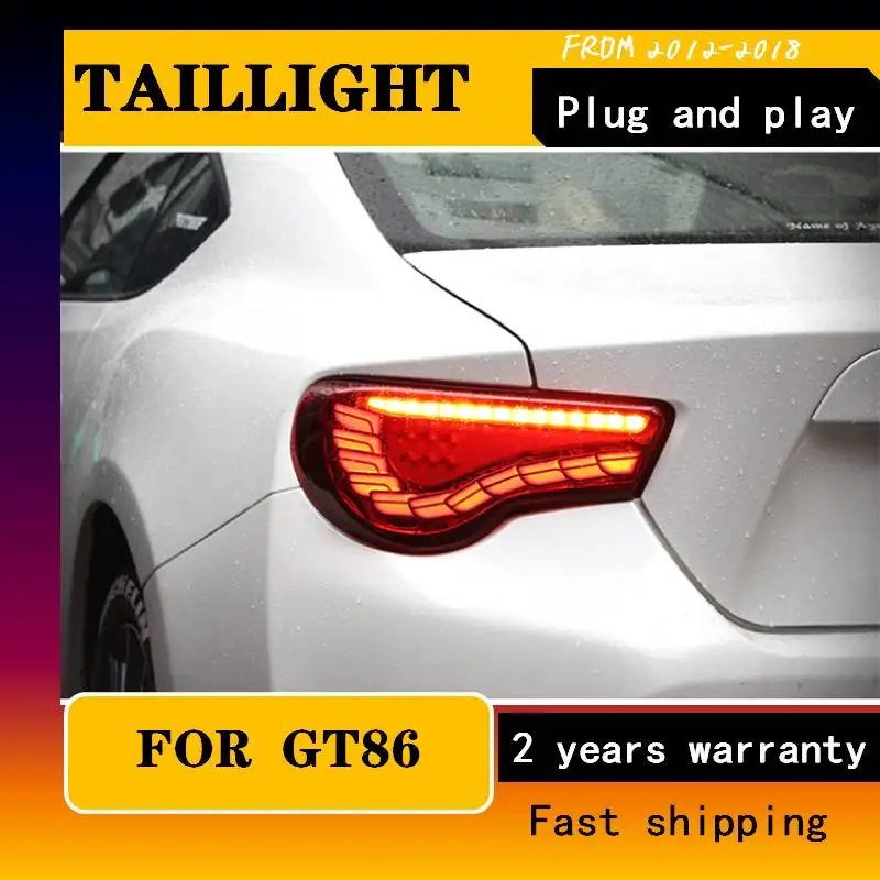 

Стайлинг автомобиля для Toyota GT86 Subaru BRZ 2012-2018 задние фонари светодиодные DRL ходовые огни динамический указатель поворота + тормоз + задний ход