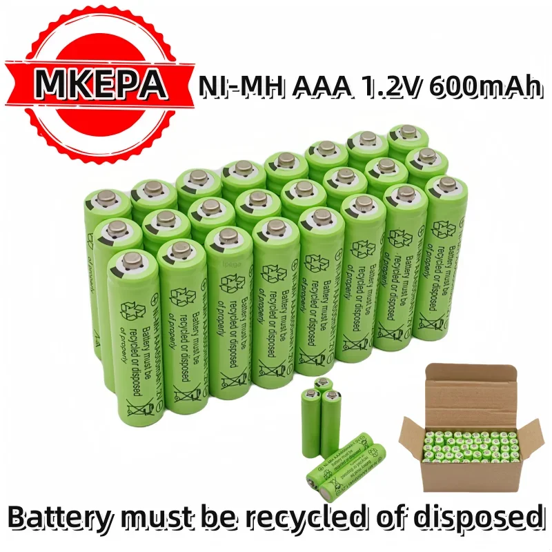 New AAA 1.2V 600mAh battery Ni-MH rechargeable lpega battery for Toy Remote control Rechargeable Batteries AAA 1.2V battery