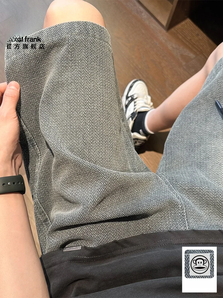 

Мужские джинсовые шорты Paul Frank свободного кроя, летние, модные, с принтом в виде звезд, повседневные, длиной до колена, прямые, дышащие