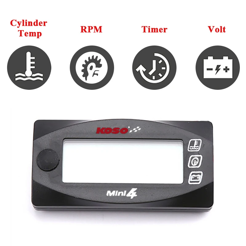 koso motos tachometer motorcycle voltmeter cylinder head temperature Time For cb500x nmax125 XMAX250 300 NMAX CB 400