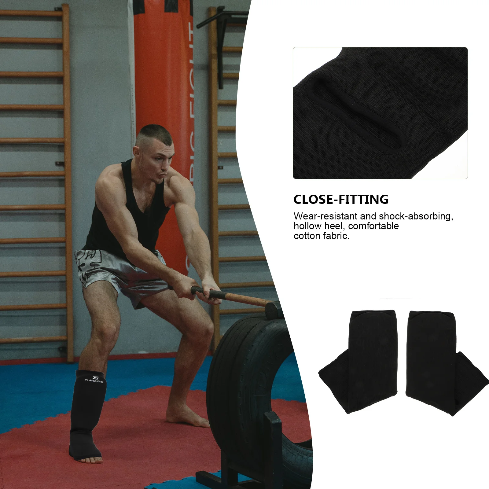 

1Pair Karate Shin Pads Sock Supple Skin Friendly Premium Material Practical Gift Karate Pads Protectors Braces