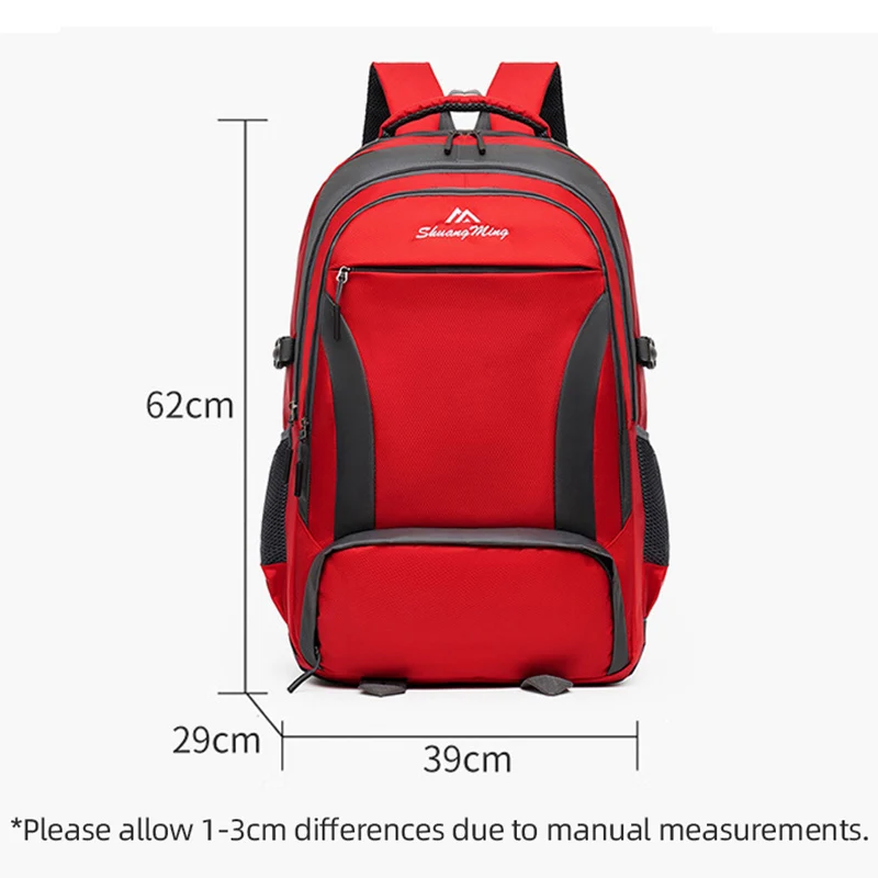 Hiking Bag Cycling Pack Men Large Capacity Climbing Daypack Multi-Layer Storage Travel Backpack Short Business Trip Luggage Bags