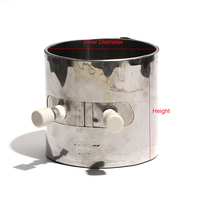 LUJINXUN Stainless Steel 220V Band Heater 530-650W 100x60mm100x65mm 100x70mm 100x75mm for Extruder heaters