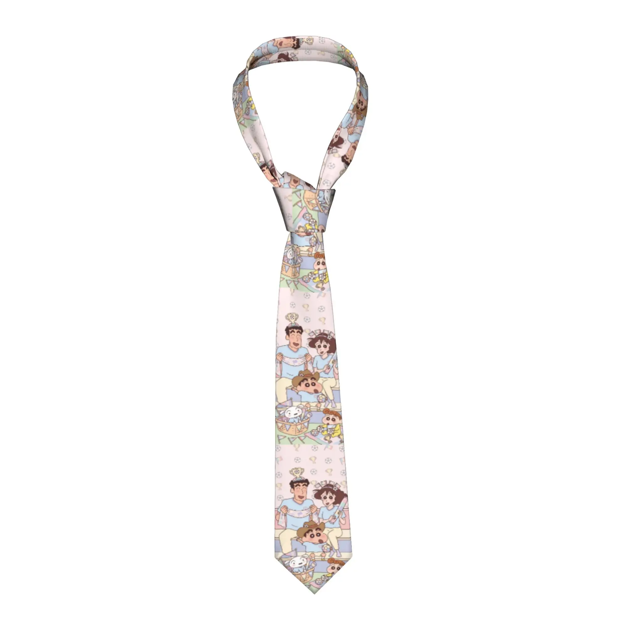 Shinchans Soccer Football Games Neckties Silk 8 cm Wide Neck Ties  for Mens Shirt Accessories Cravat Accessories Cosplay Props