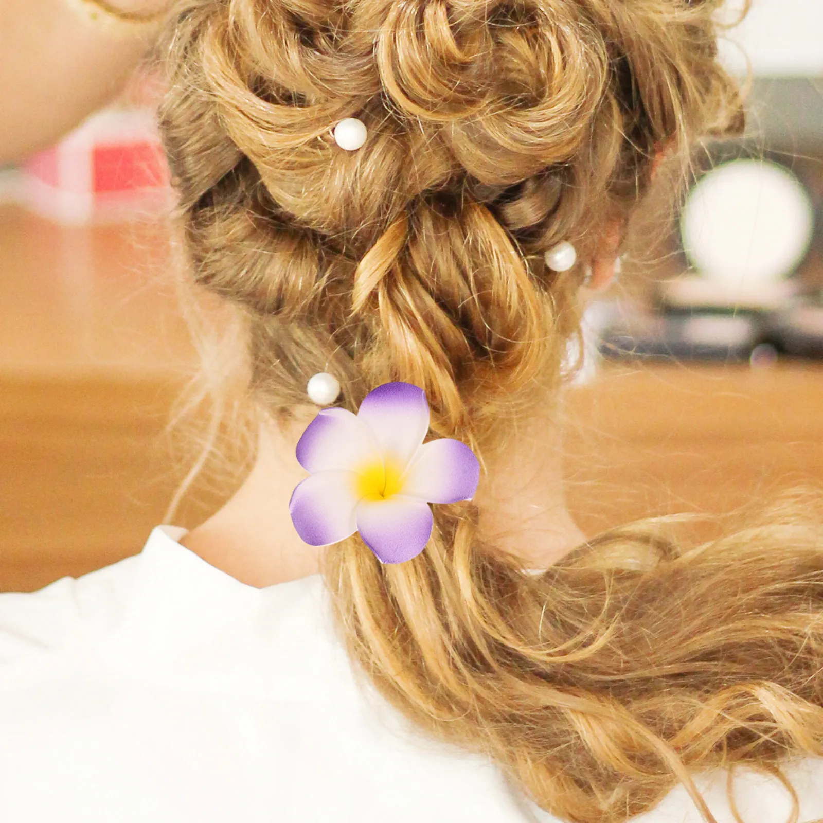 

Изысканные заколки для волос с цветами франжипани, 24 шт., гавайские цветочные зажимы из пенопласта, 9 см, свадебные заколки, украшения для головы, тропические украшения, подарок