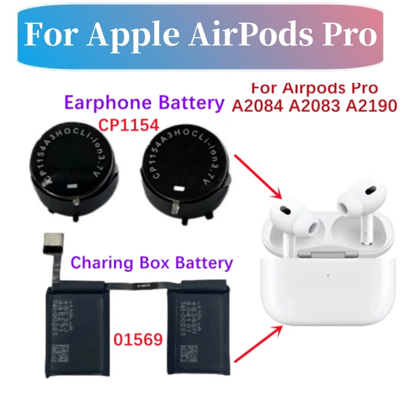 CP1154 Replacement Battery For Apple Airpods Pro A2084 A2083 A2190 Air Pods Pro Rechargeable Batteries Batteria