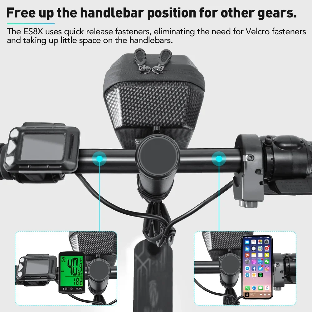 NEWBOLER Electric Scooter Front Bag Handlebar Water-Resistant Quick Release 5L EVA Big Capacity Universal For Xiaomi Scooter