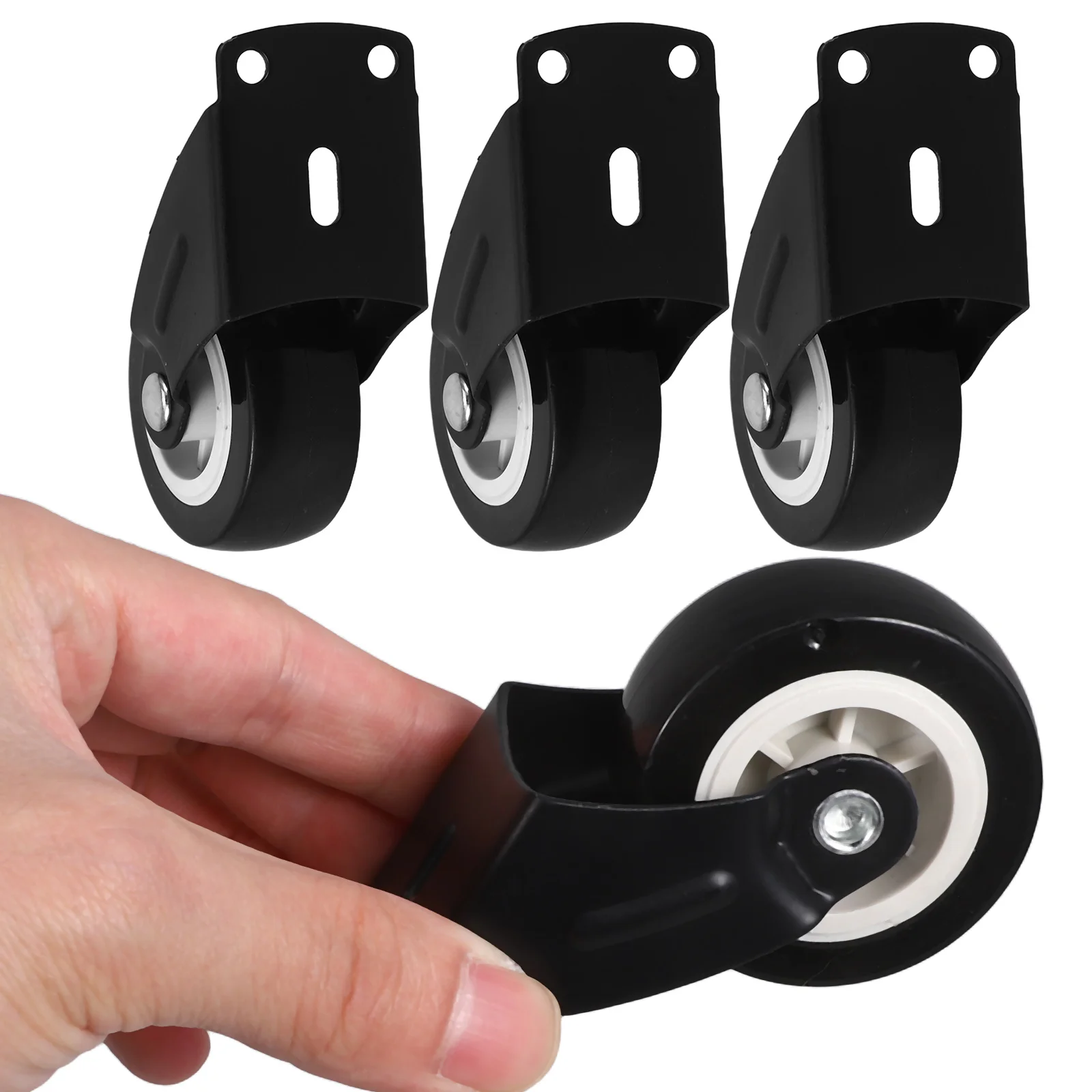 

4pcs Sliding Rollers For Wardrobe Hardware Metal Cabinet Pulley Wheel Kit With Directional Rail System, Heavy Duty Load