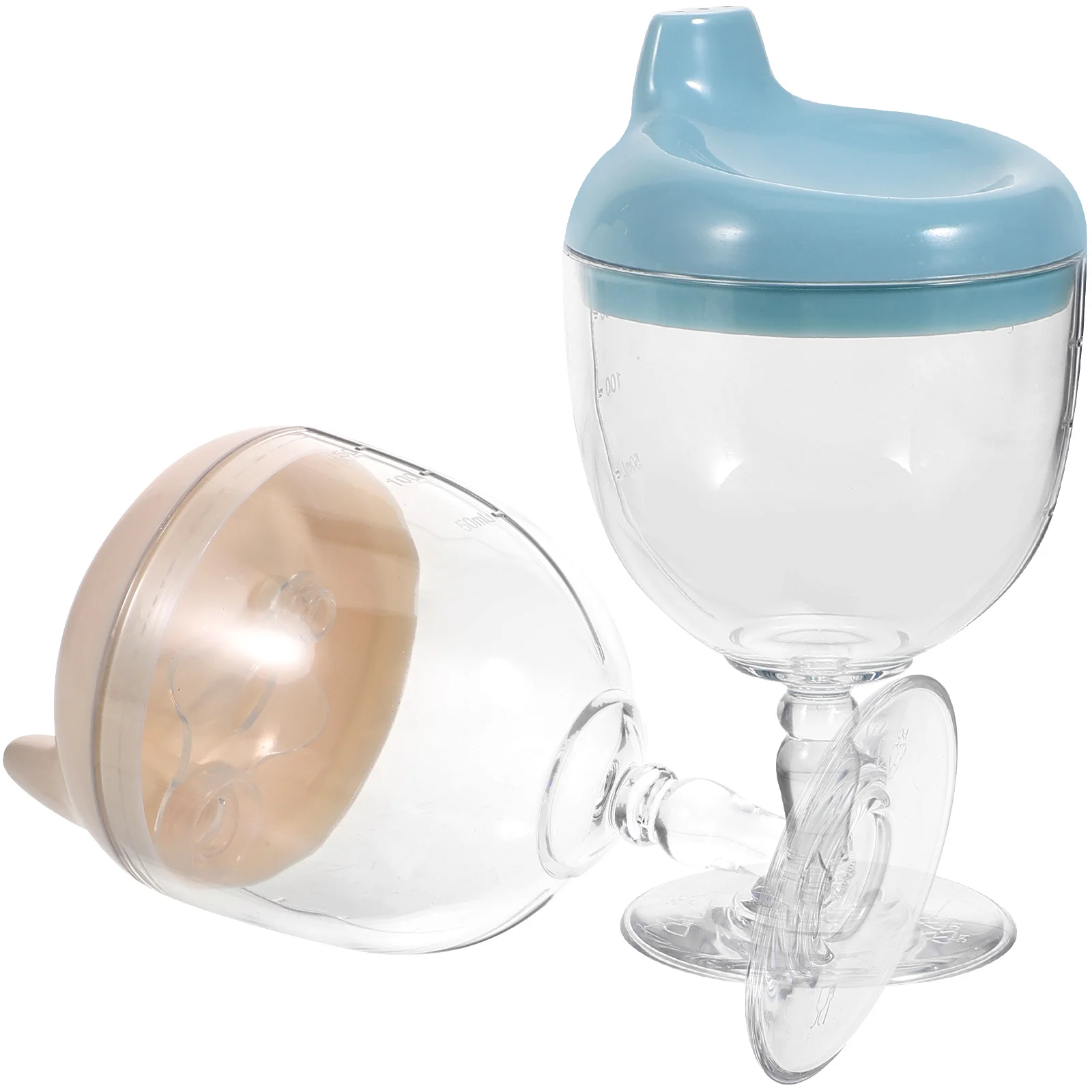 2 Pcs Toddler Cups with Straws Anti-fall Juice and Milk Glasses Kids Drinking Water