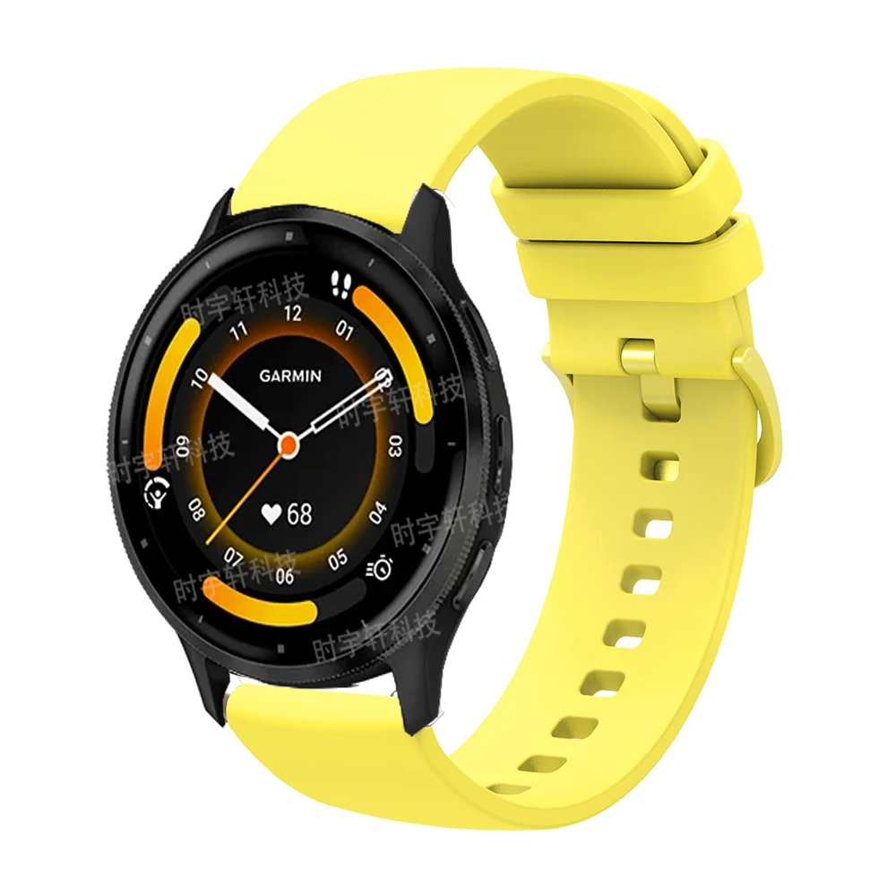 Bracelet dehors en Silicone pour Garmin Venu 3 3S 2 2S/2 Plus Forerunner 265 255 55/Vivoactive 5, 18mm 20mm 22mm