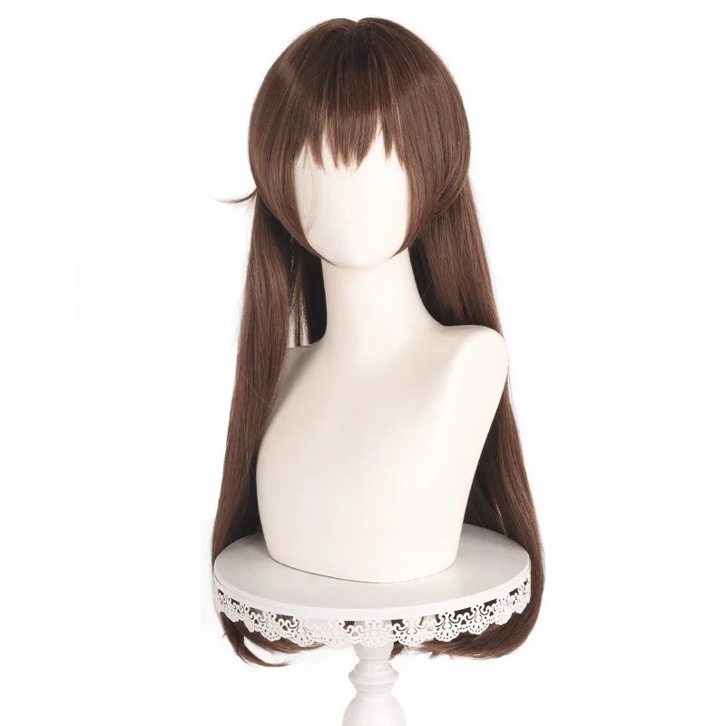

Women Straight Hair Wig Dark Brown Party Anime Long Full Wigs