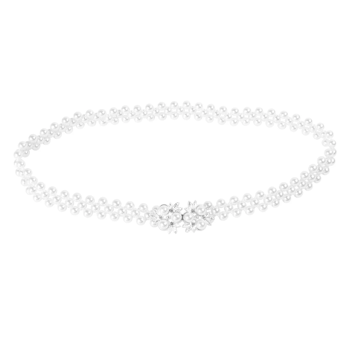 Pearl and Waist Chain Decor Mens Necklace Woman Dress Belt Jewelry Wedding Set Rhinestone Alloy Miss