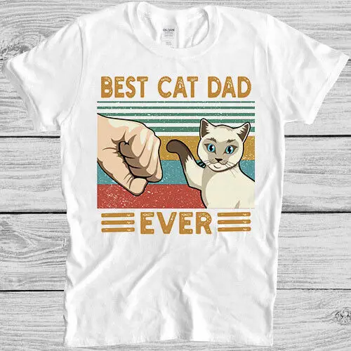 Футболка Best Cat Dad Ever Bump с мемми, забавный геймер, культовый фильм, музыка 555