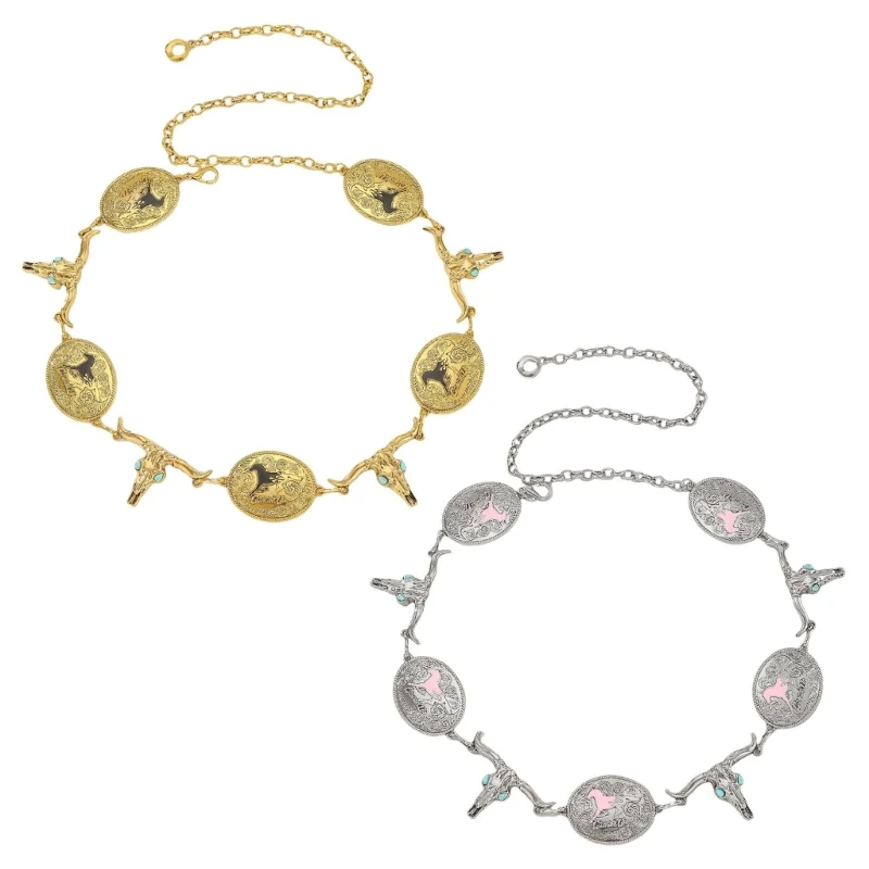 

Цепочка на живот для платья Ковбойская цепочка на талию Тотемы Лошадь Женская поясная цепочка