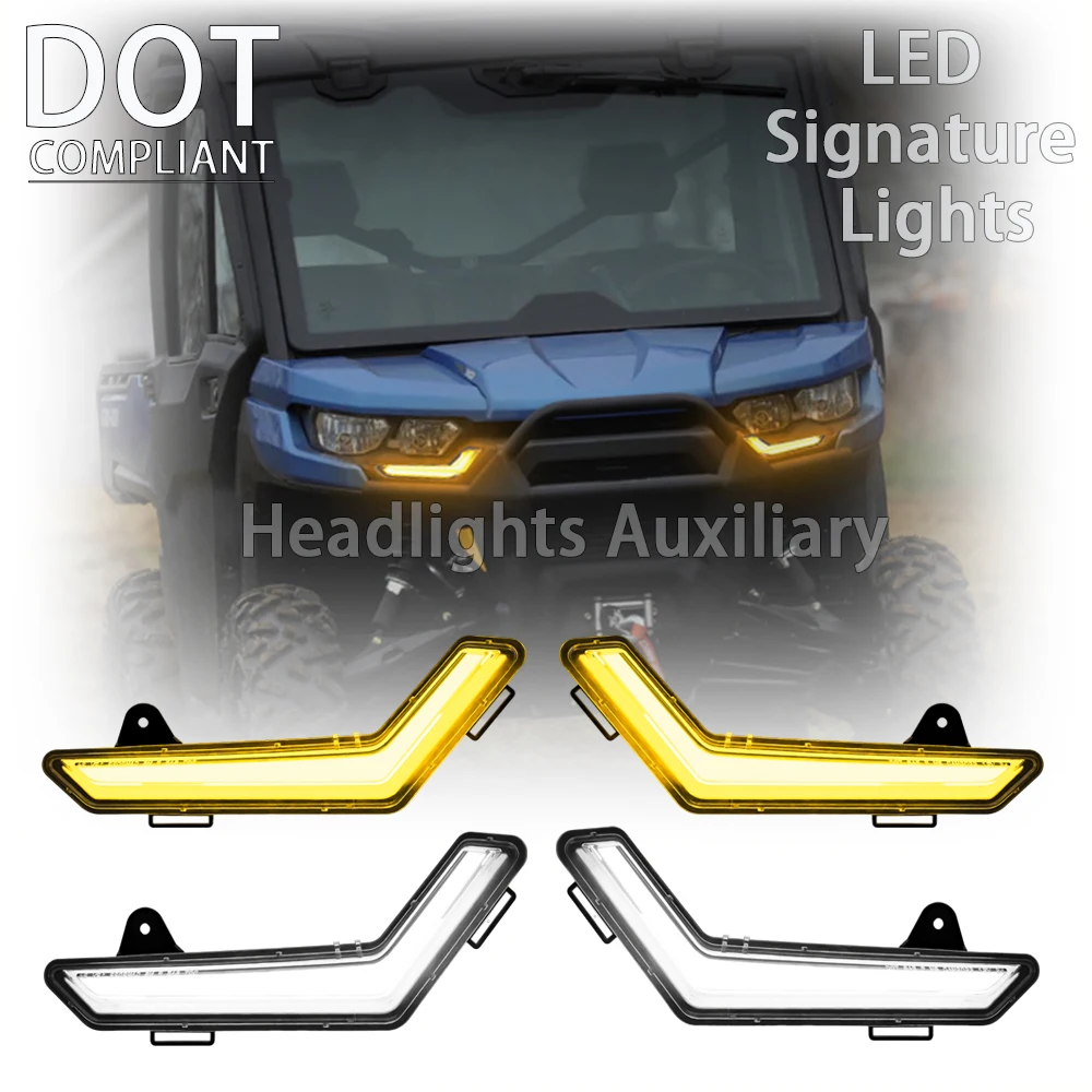Señales de giro LED que fluyen DOT para Can-Am Traxter Defender HD7 HD8 HD9 HD10 Can Am Commander Max 1000R 700 DRL Signature 710006374