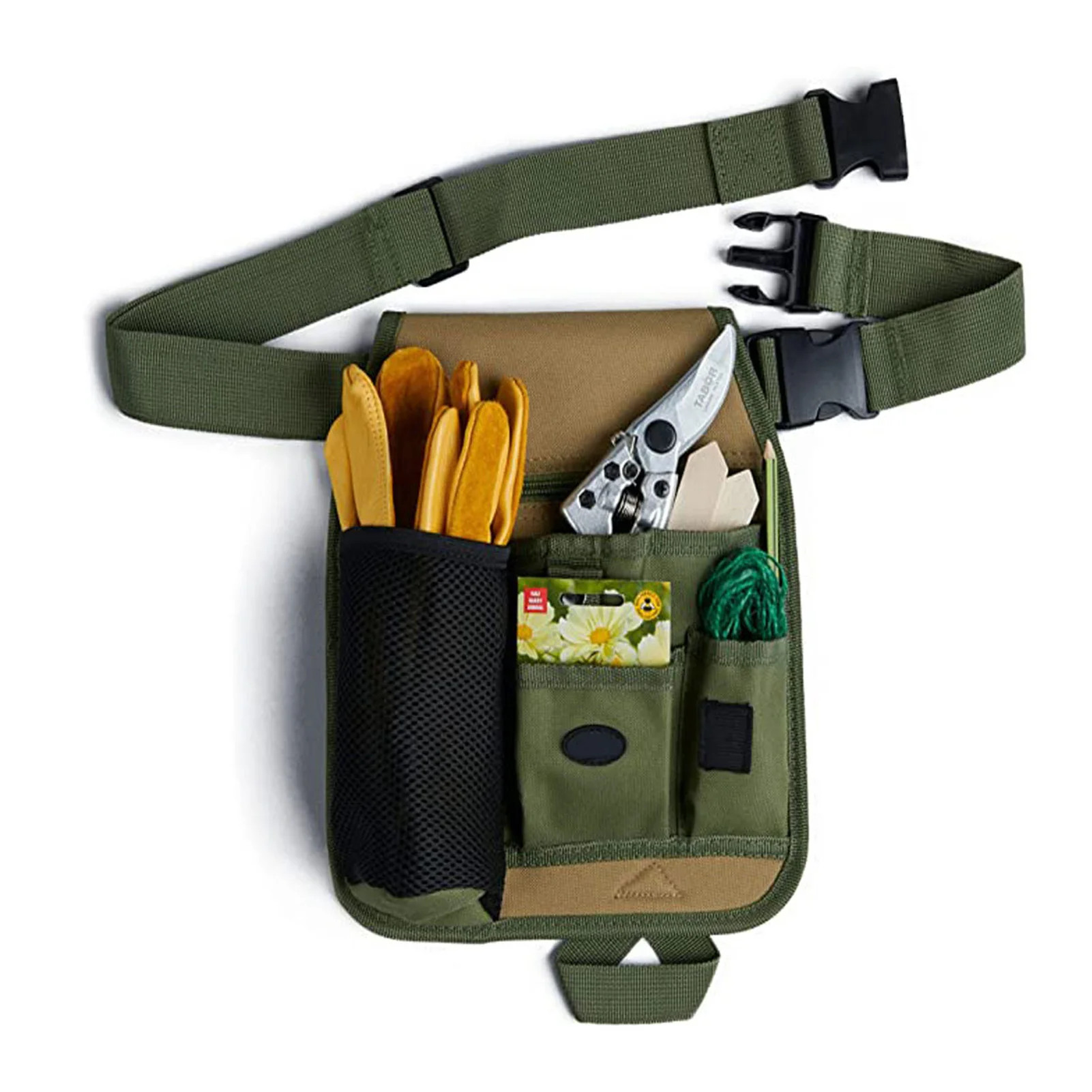 Gardening Tools Organizer Belt Bag Belt Oxford Hardware Storage Organizer Pouch with Multiple Pockets Adjustable Waist Belt