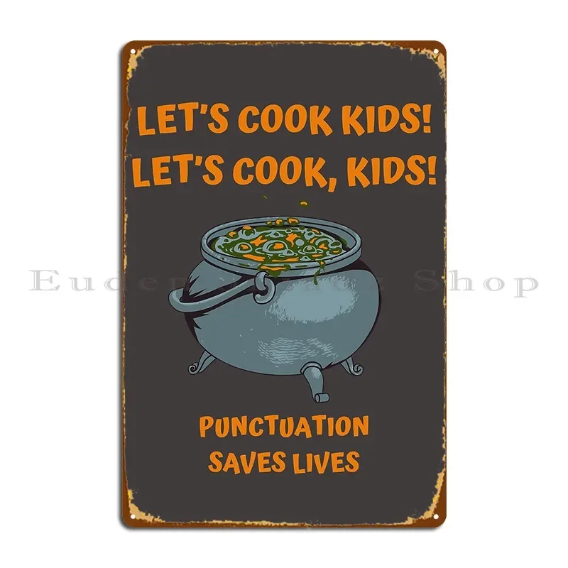 Let S Cook Kids Metal Sign Garage Mural Garage Cinema Character Tin Sign Poster