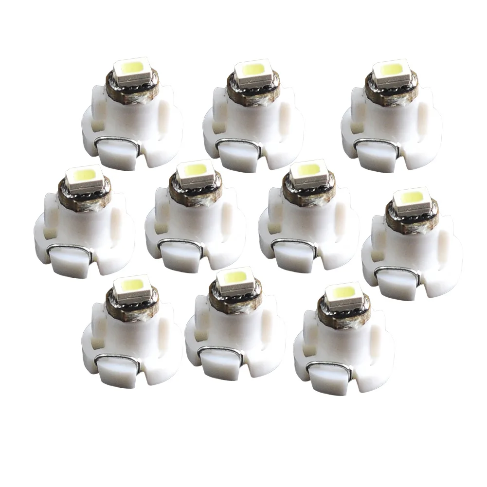 10pcs White T4/T4.2 Neo LED Cluster Instrument  Climate Base Light Bulbs