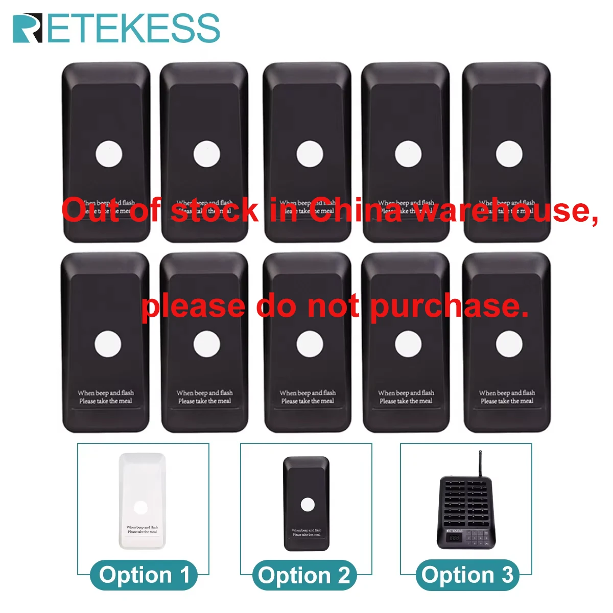 Retekess Coaster Пейджеры Приемники Передатчик для TD157 Ресторан Пейджер Беспроводная система вызова для кофе, церкви, бара, красоты