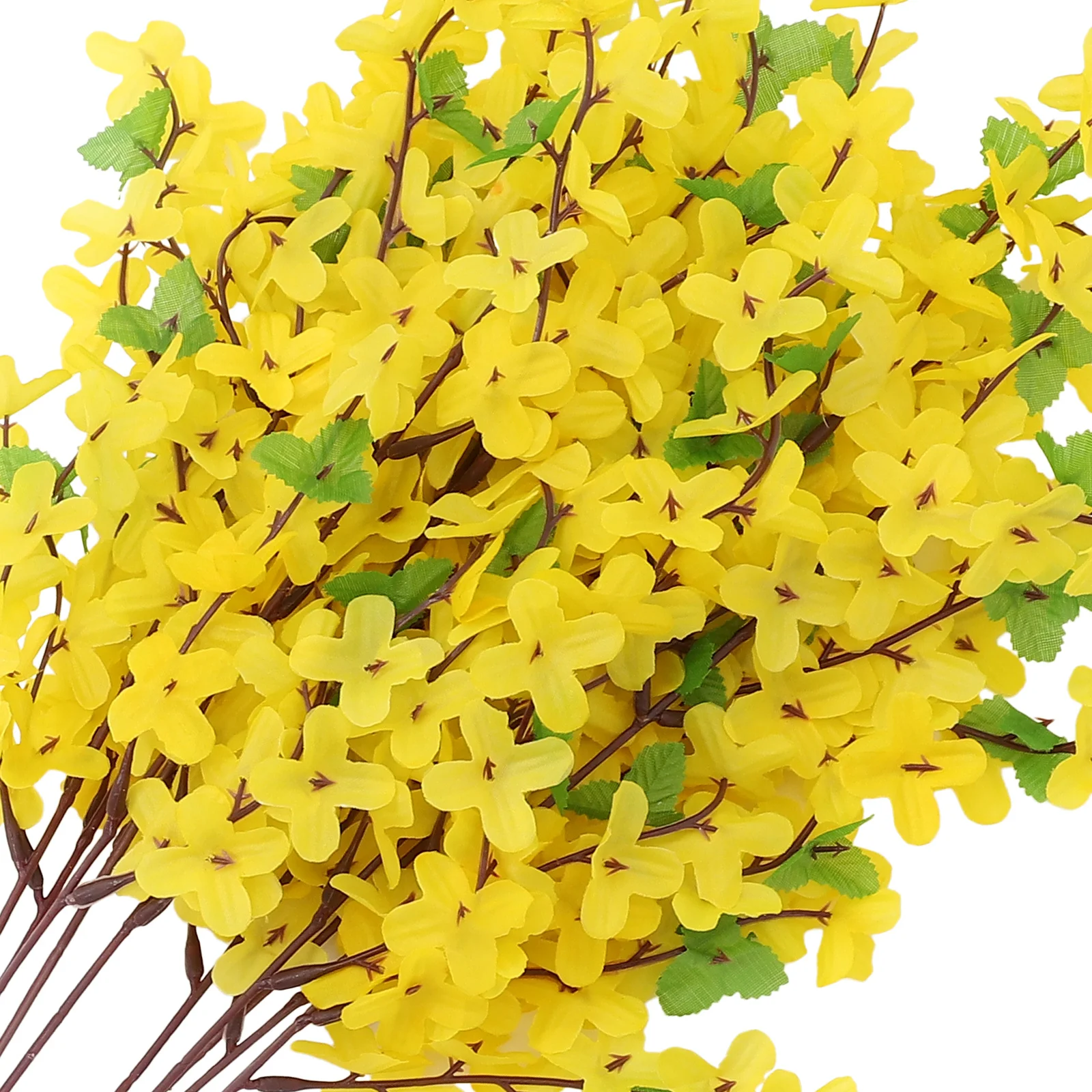 

10Pcs Realistic Winter Jasmine Simulated Flowers Elegant Office Wedding Decor Artificial Flower Faux Flowers Flower Decor