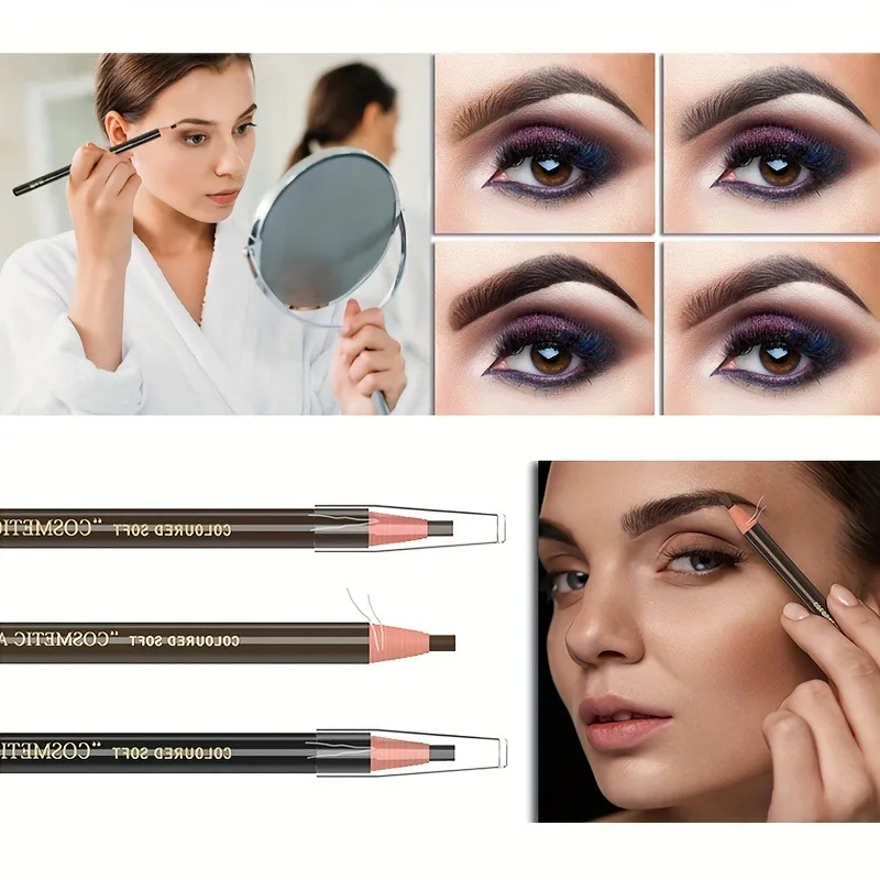 HENGSI – stylos à sourcils imperméables et résistants à la sueur, Anti-taches, durables, pas faciles à décolorer, stylos cosmétiques multicolores, 3 pièces/1 pièce