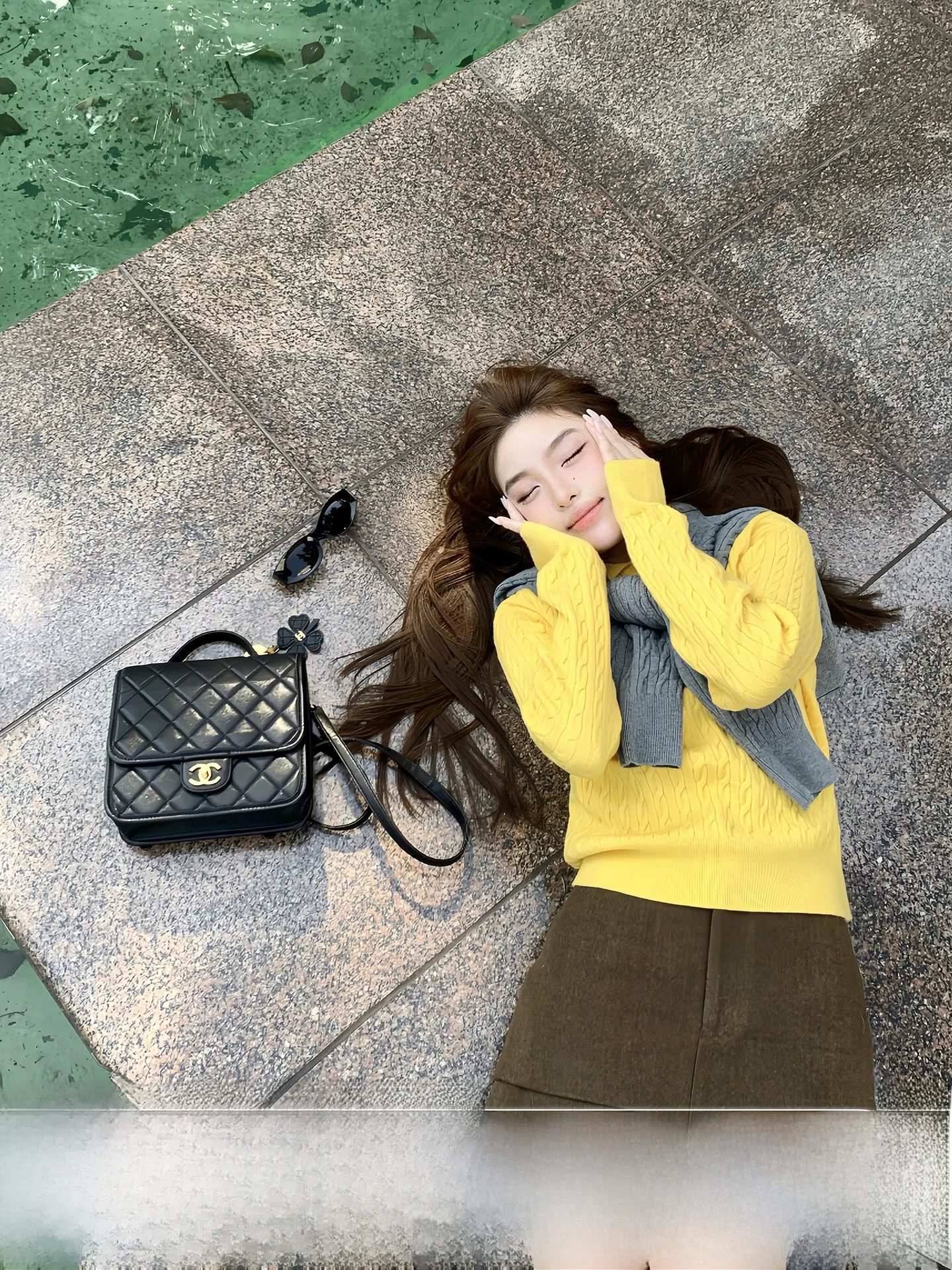 

OYFF Studio Thiened шерстяные трапециевидные широкие брюки женские повседневные брюки с высокой талией на пуговицах для похудения двухслойные