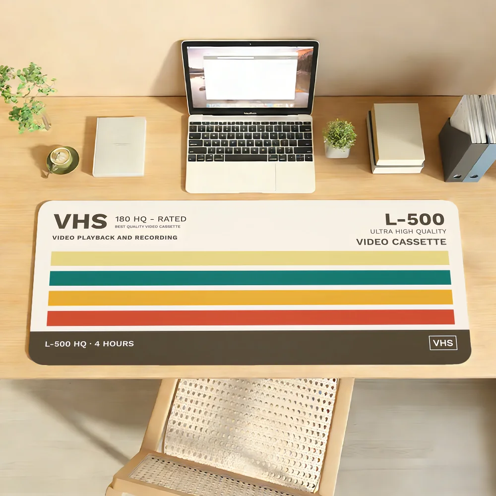 

Art V-VHS Mouse Pad Computer Laptop Rubber Non-slip Mouse Mat Mousepad Gamers Decoracion Desk Mat