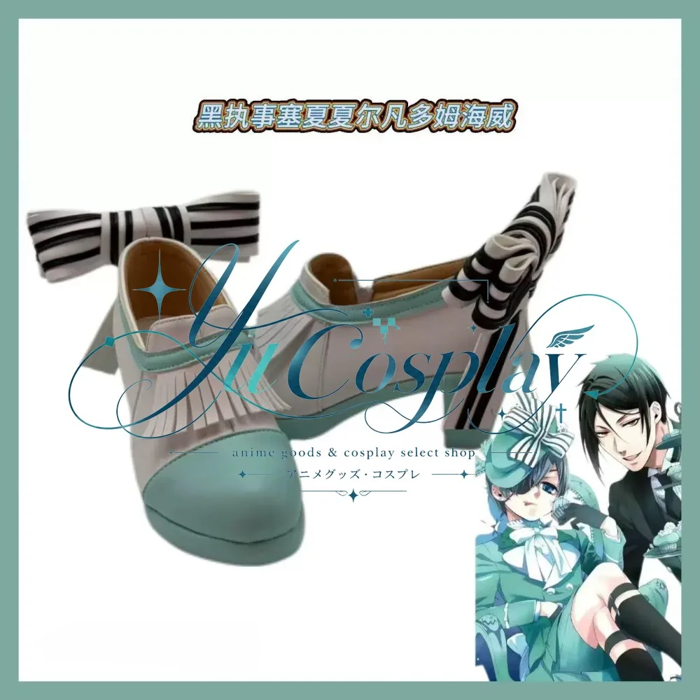Black Butler Ciel Phantomhive Cosplay Shoes Custom Boots Anime Character Roleplay Footwear Made
