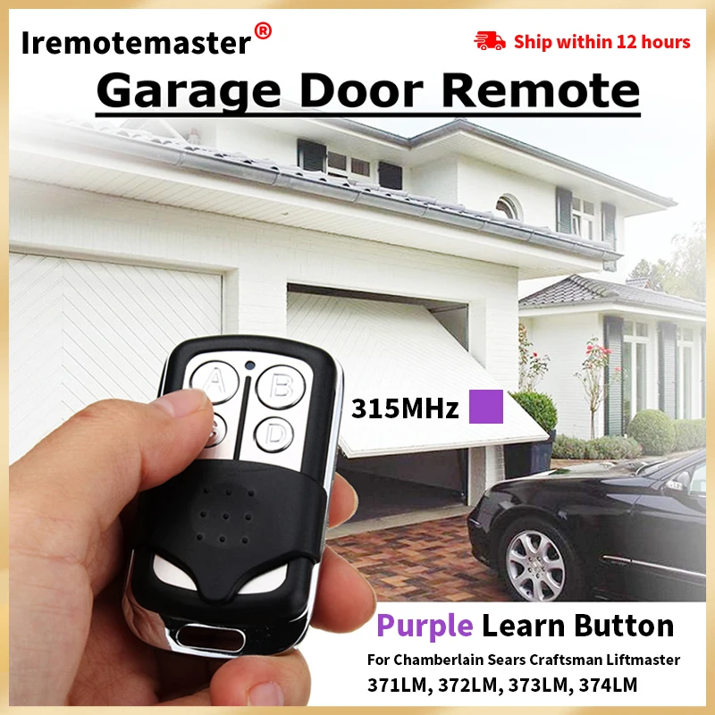 

For LiftMaster Craftsman 371LM 372LM 373LM 374LM Garage Door Opener Mini Remote Part Purple Learn Butto