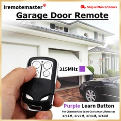 For LiftMaster Craftsman 371LM 372LM 373LM 374LM Garage Door Opener Mini Remote Part Purple Learn Butto