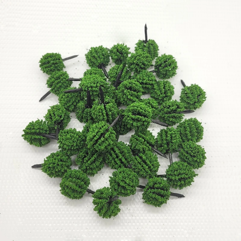 40pcs Model Tree Ball Tree Low Shrub Trees for Multi-scale Sand Table Material Wilderness/urban Green Landscape Decor Diorama