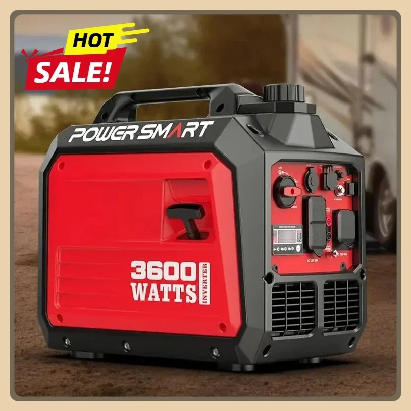 XMSJ 3600W مولد عاكس محمول فائق الهدوء للاستخدام المنزلي RV جاهز يعمل بالغاز