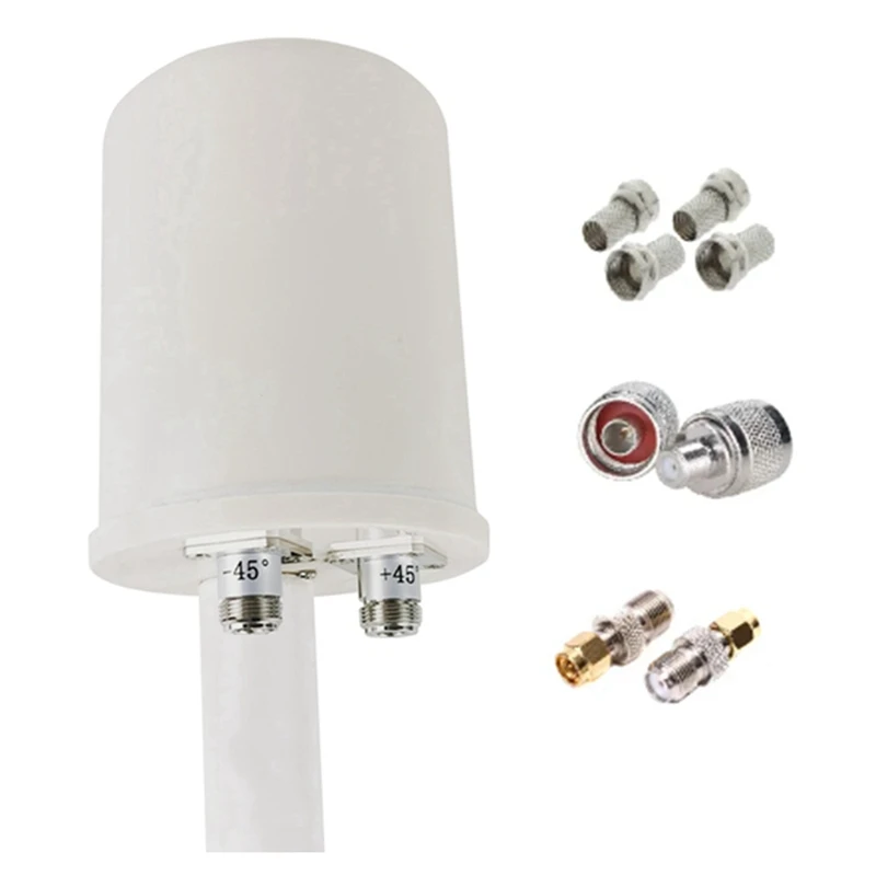 2X32dbi 5G Mimo Antenna Feed 1700-4000Mhz 2G 3G 4G 5G LTE Outdoor Antenna Feed External Antenna Plastic 1Set